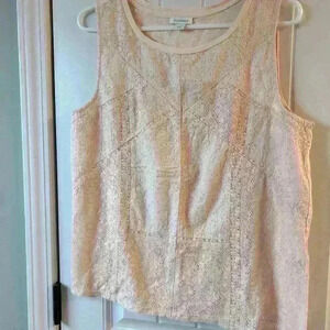 Sundance pink eyelet tank